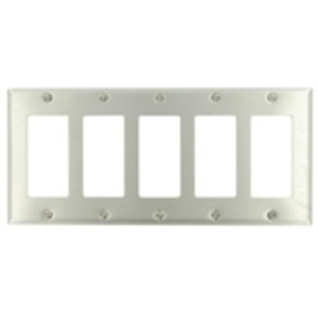 LEVITON Decora 5 Gang Wall Plate 84423-40